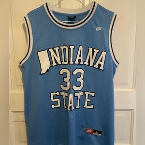 Larry Bird - Nike Hardwood Classic- Indiana State Jersey (Size Large)